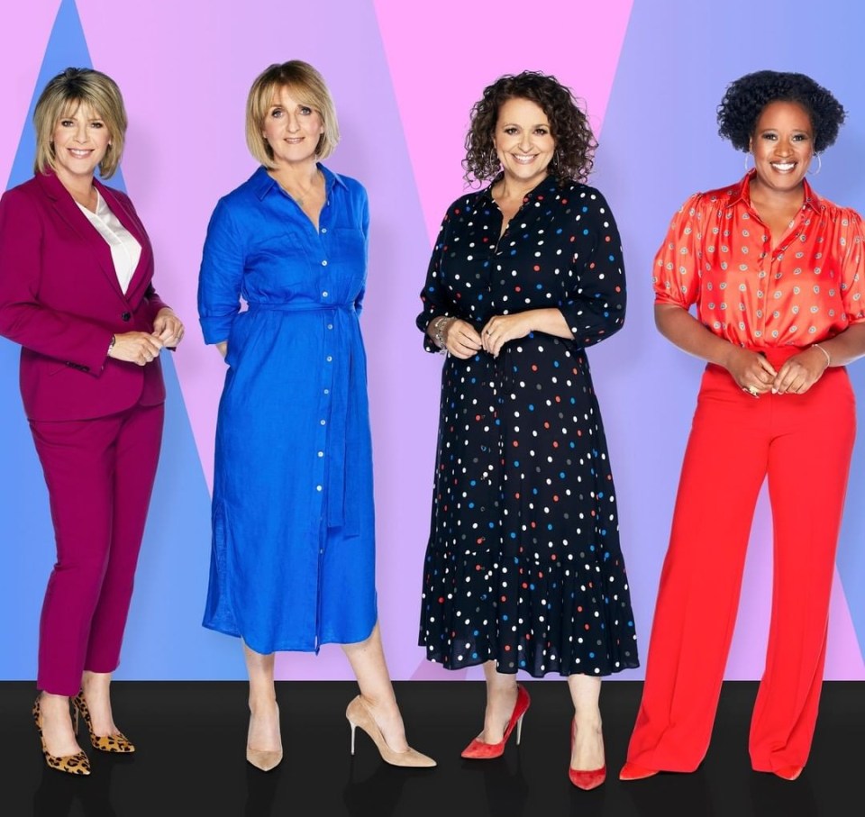 Nadia with her co-stars Ruth Langsford, Kaye Adams and Charlene White