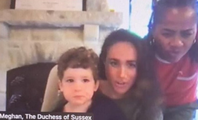 Meghan and mum Doria Ragland with Archie