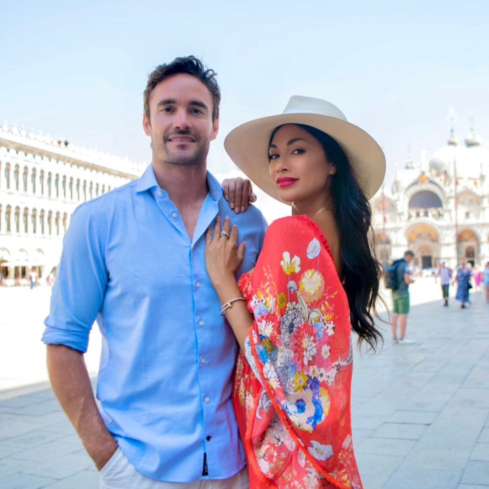 She often travels with fiance Thom Evans in tow