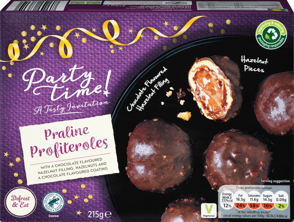 Start the party with Lidl's Partytime Profiteroles for£1.99