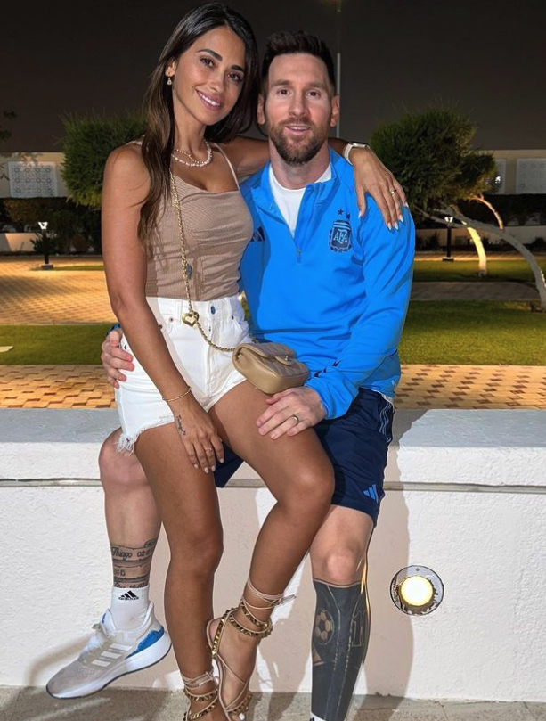 Lionel Messi enjoyed some down time with his wife Antonella Roccuzzo