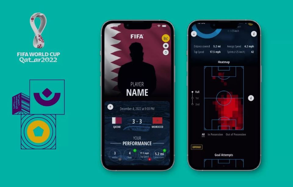 More than 400 World Cup stars signed up to the app to track their match stats