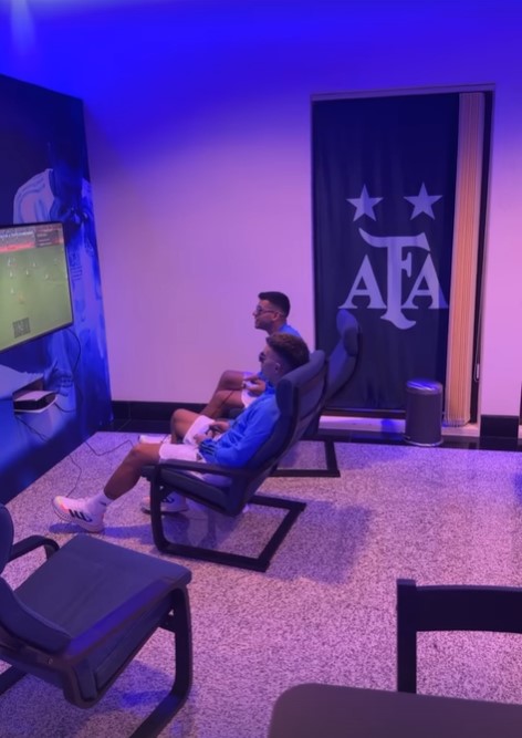 They also enjoyed some games of Fifa following the win