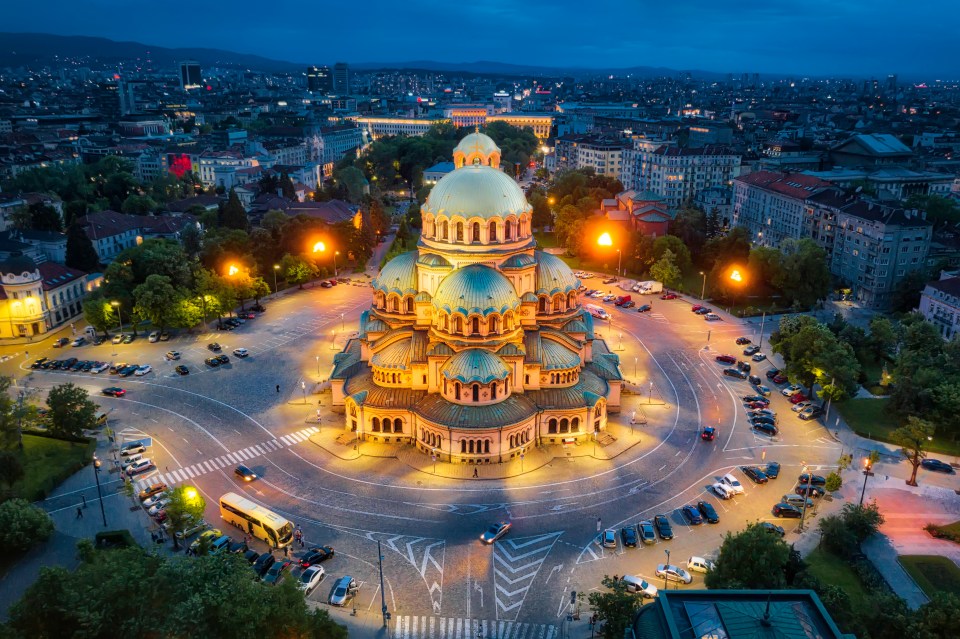 Alexander Nevsky Cathedral with its gold domes, stands proud above the city