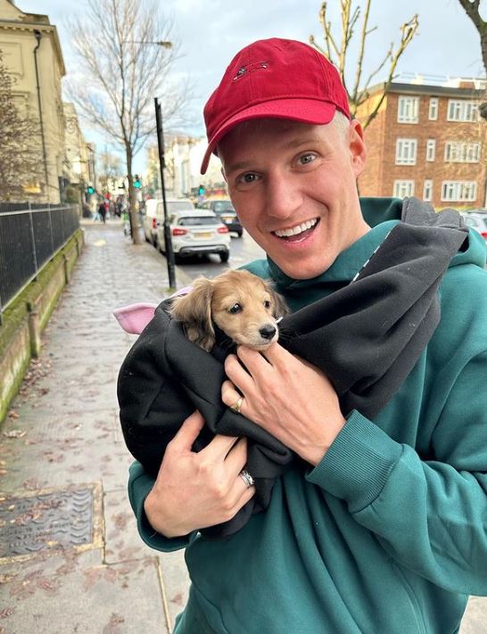 Jamie and Sophie welcomed a new puppy last week