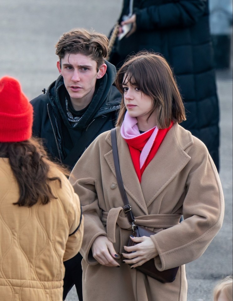 Daisy, 24, wrapped up in a camel coat, appeared arm in arm with Fionn, 25, who played her character Marianne’s scheming boyfriend in the BBC’s Normal People