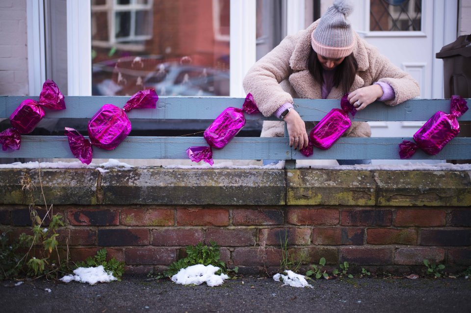 Some houses have taken on a specific choc as a theme, such as 'the purple one'