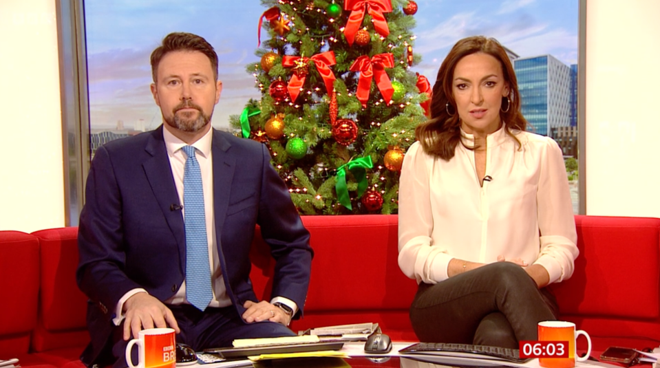 Jon and Sally presented today's BBC Breakfast