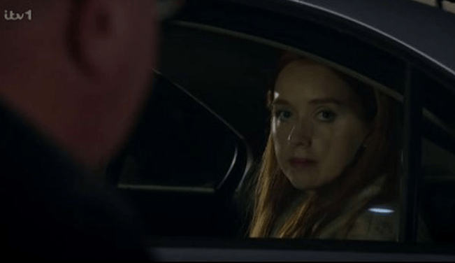 Chloe shot Paddy a look as she left the village