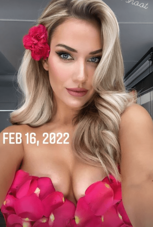 The 29-year-old took part in a glamorous shoot just after Valentine's Day