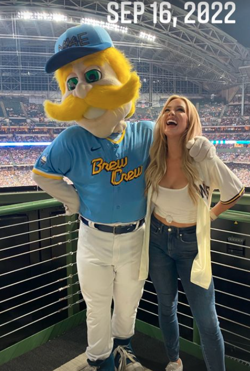 Paige stole the show at a Milwaukee Brewers game