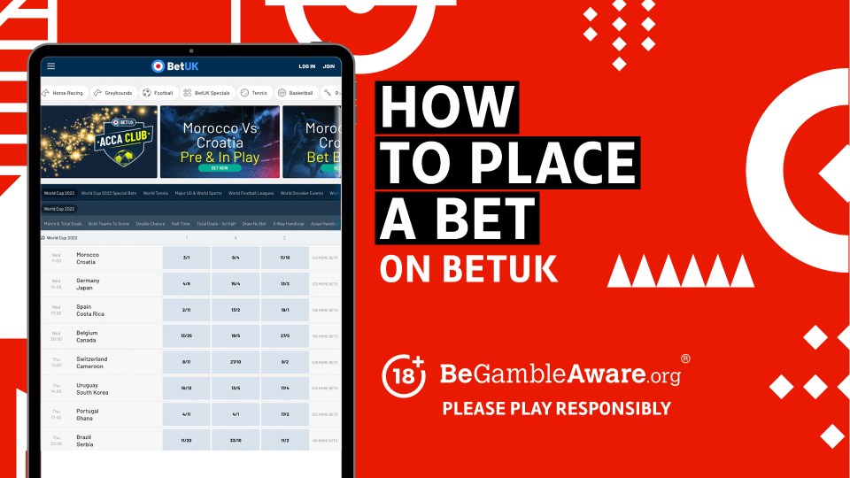 How to place a bet at BetUK.