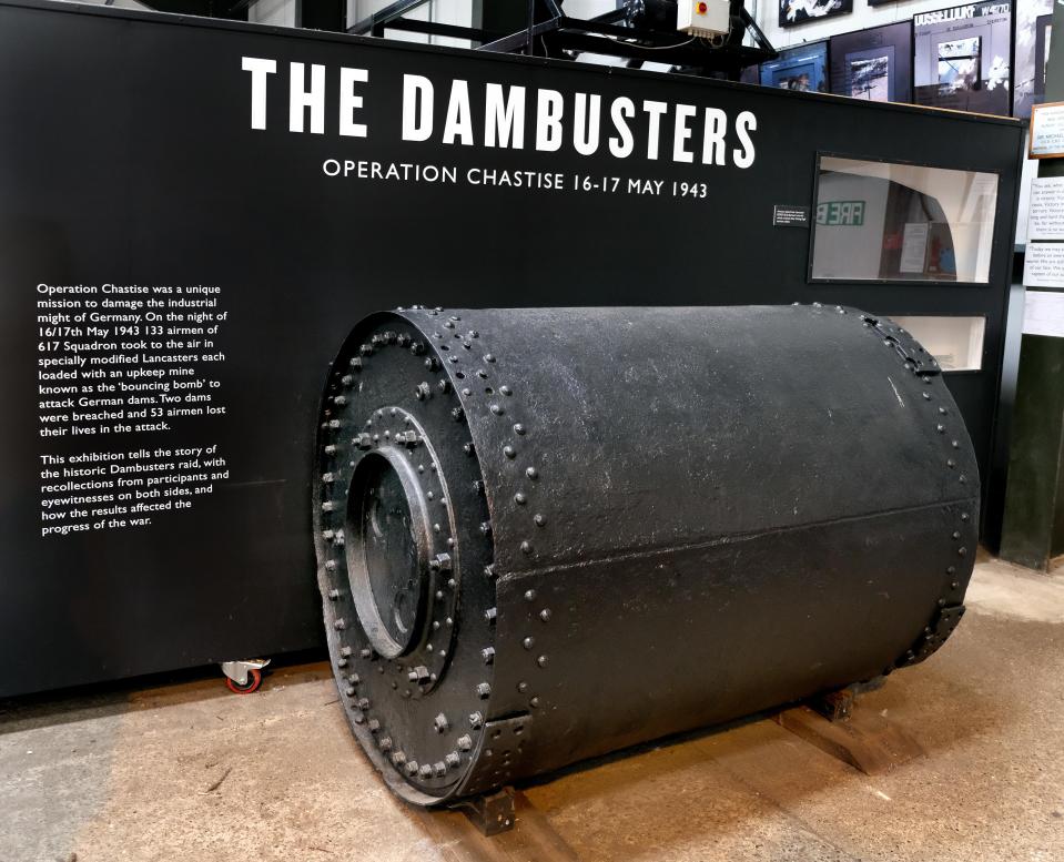 The bouncing bomb used in the war by the Dambusters