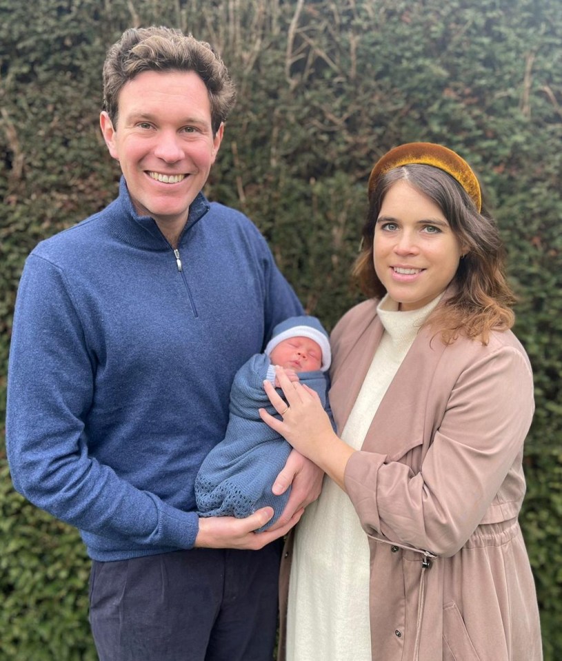 Princess Eugenie and husband Jack Brooksbank are expecting their second child - pictured here with first son August