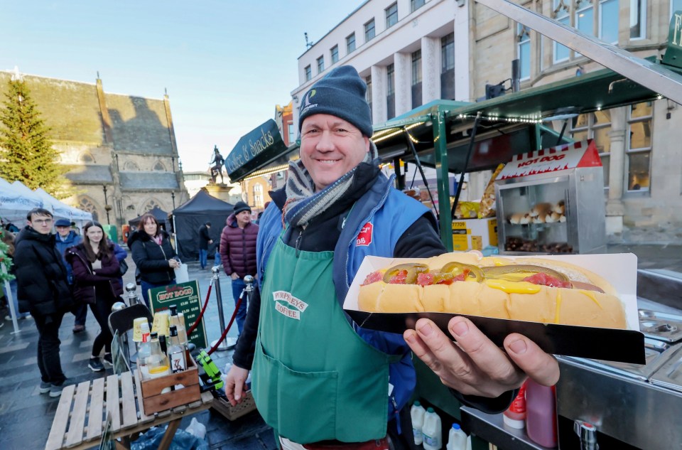 Stall owner Sol Walker made a conscious effort to keep prices down on his hot dogs this year