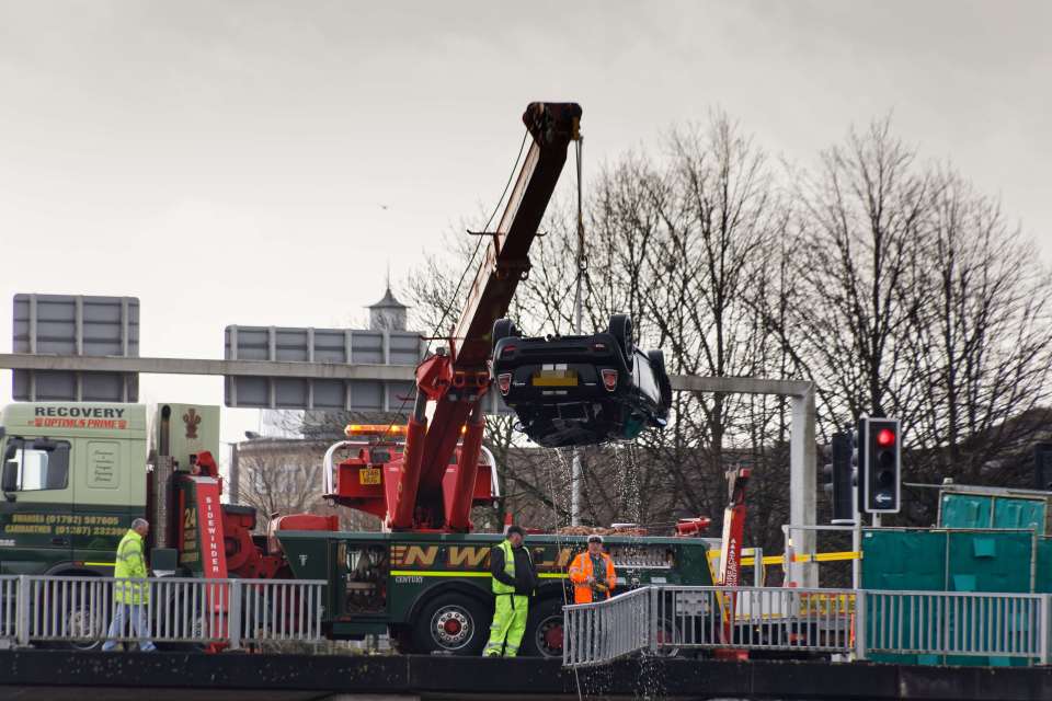 The bodies of a man and a woman were pulled from the water in the early hours of Christmas morning