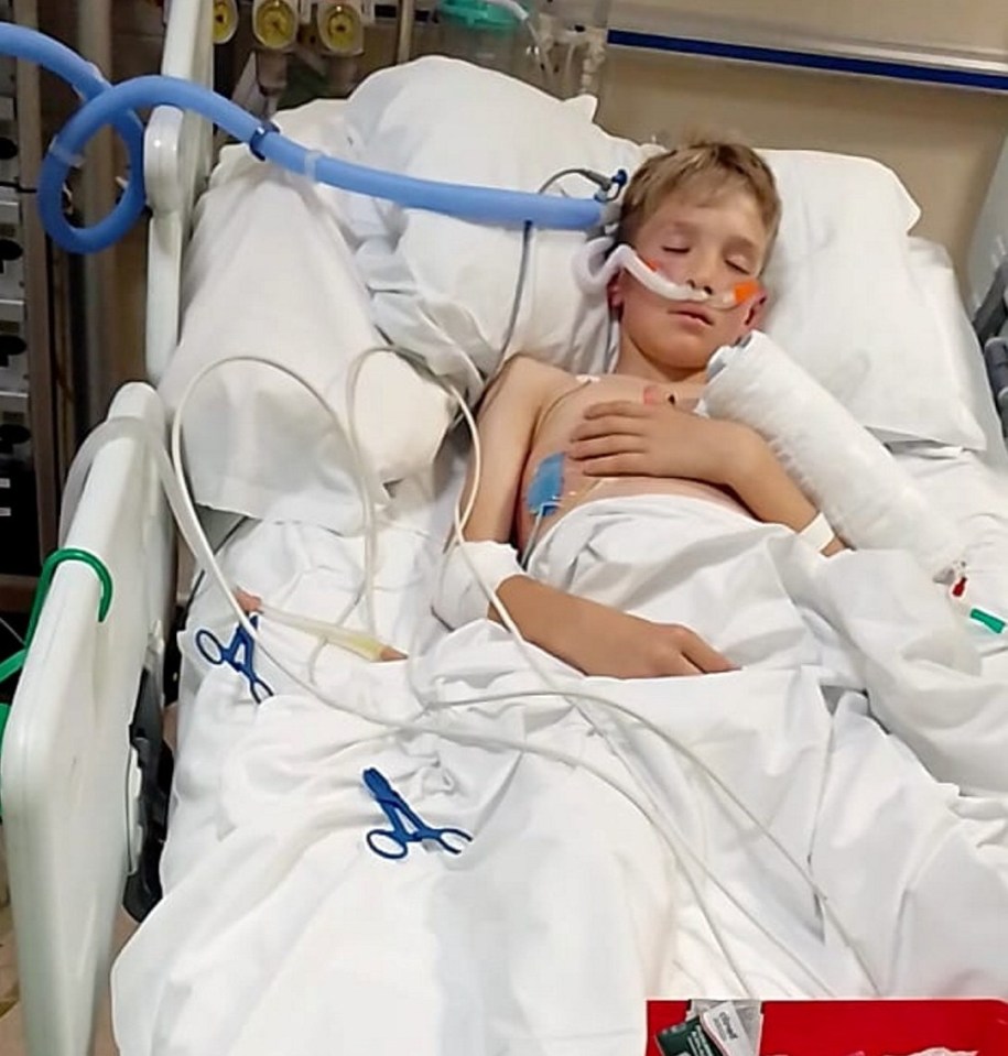 Sunnie spent a month in intensive care with Strep A, losing much of his body weight