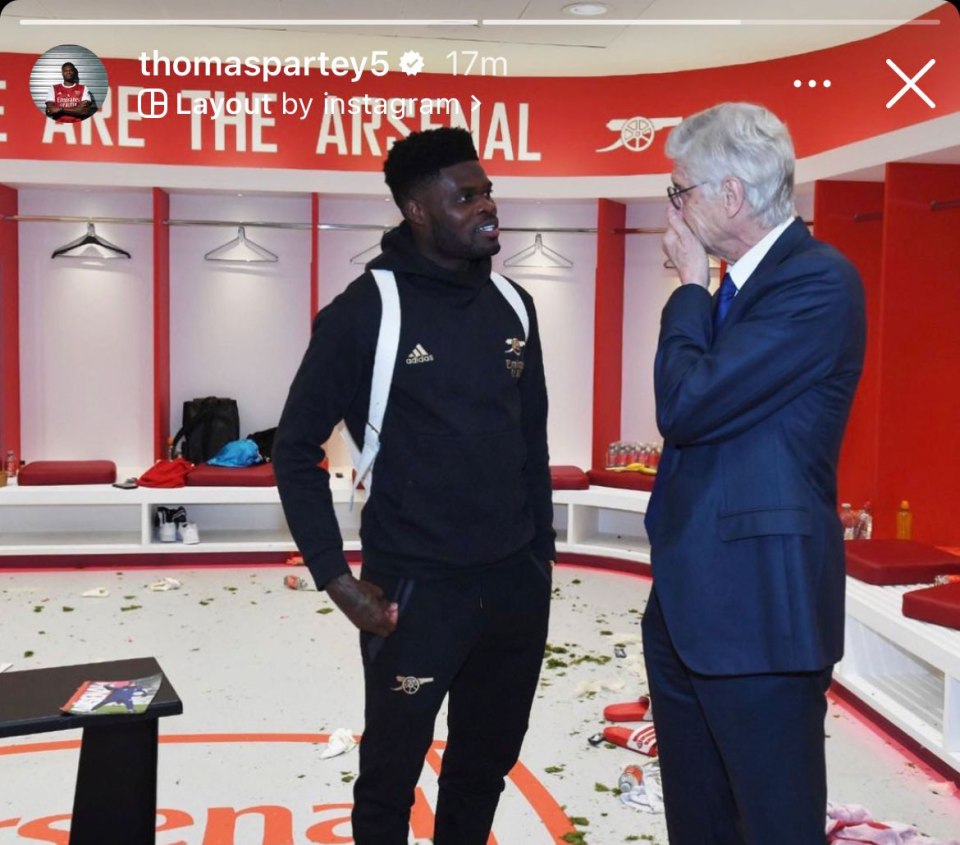 Partey also met Wenger