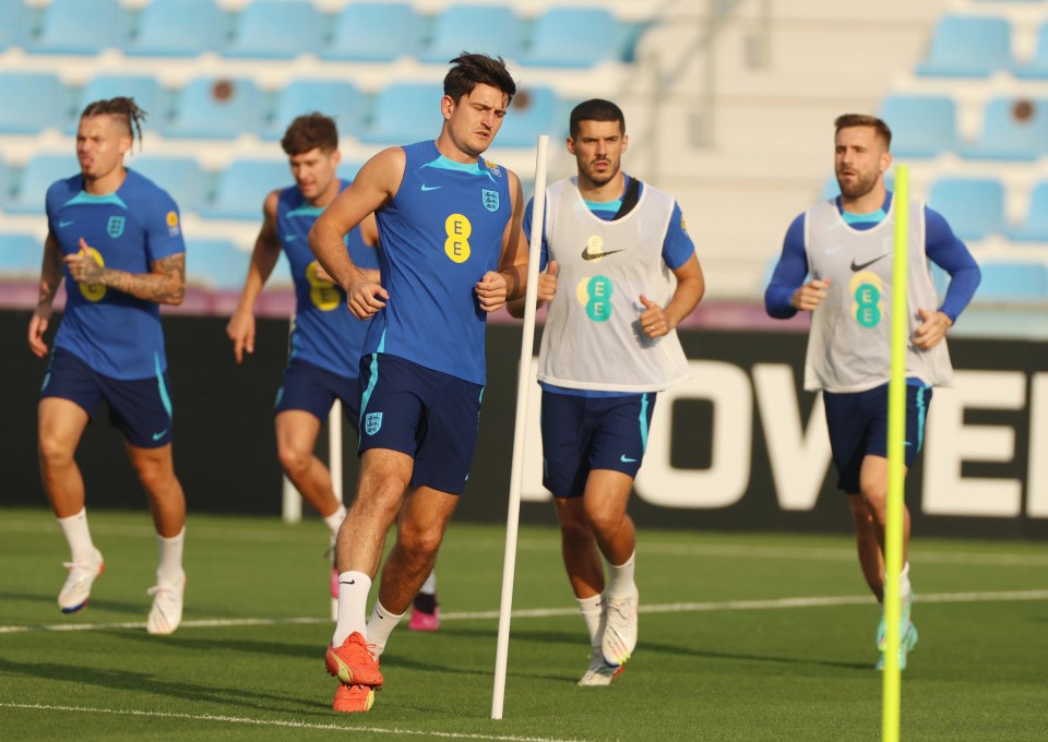 England training ahead of their World Cup quarter-finals against France