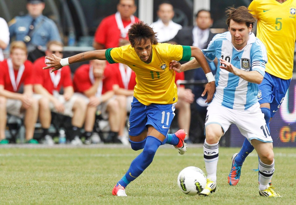 Messi stole the show from a young Neymar as Brazil and Argentina clashed in a friendly