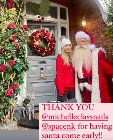 Laura Whitmore welcomed Santa to her stunning north London home