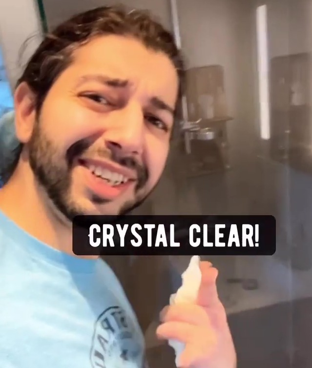 Armen Adamjan regularly shares cleaning tips with his 2.5 mllion followers