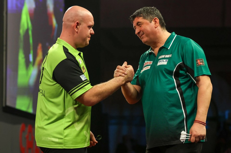 Michael van Gerwen was accused of 'disrespecting' Mensur Suljovic last night