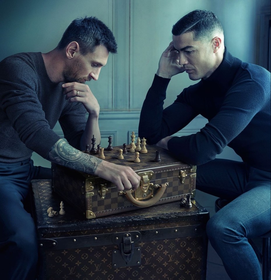 Ronaldo's image of him playing chess with Messi was the previous most-liked post by a sportsperson