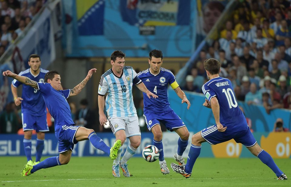 Messi scored a memorable goal in Argentina's opening 2014 World Cup game against Bosnia & Herzegovina