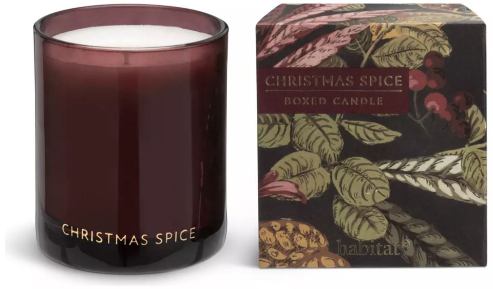 Give your room a festive scent with this Habitat boxed candle from £6.50 down to £4.88 at Argos