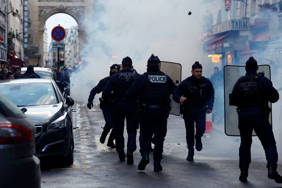 Cops have fired tear gas at protesters