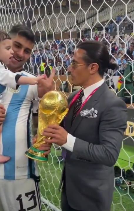 He also snatched it away from Cristian Romero's baby