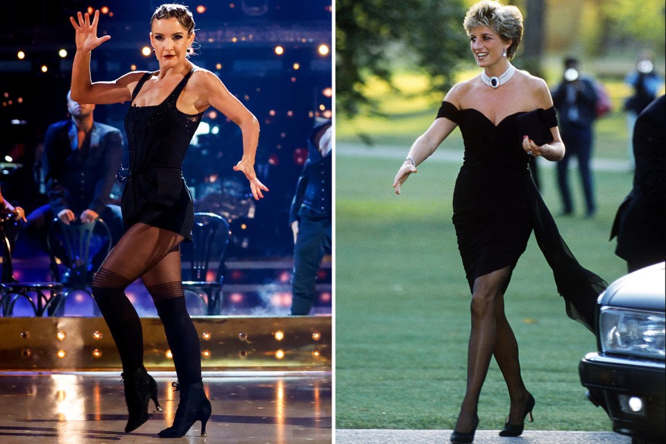 Helen wore an outfit that evoked the famous 'revenge dress' worn by Princess Diana