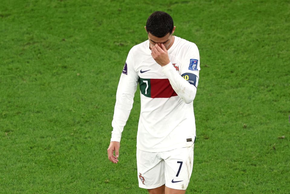 Cristiano Ronaldo was in tears as Portugal were knocked out of the World Cup