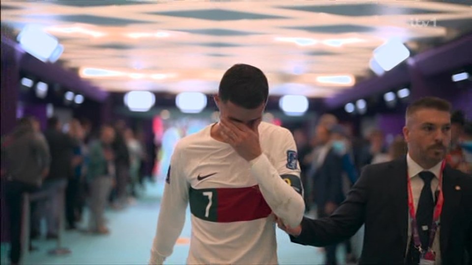 Ronaldo headed straight down the tunnel after the final whistle