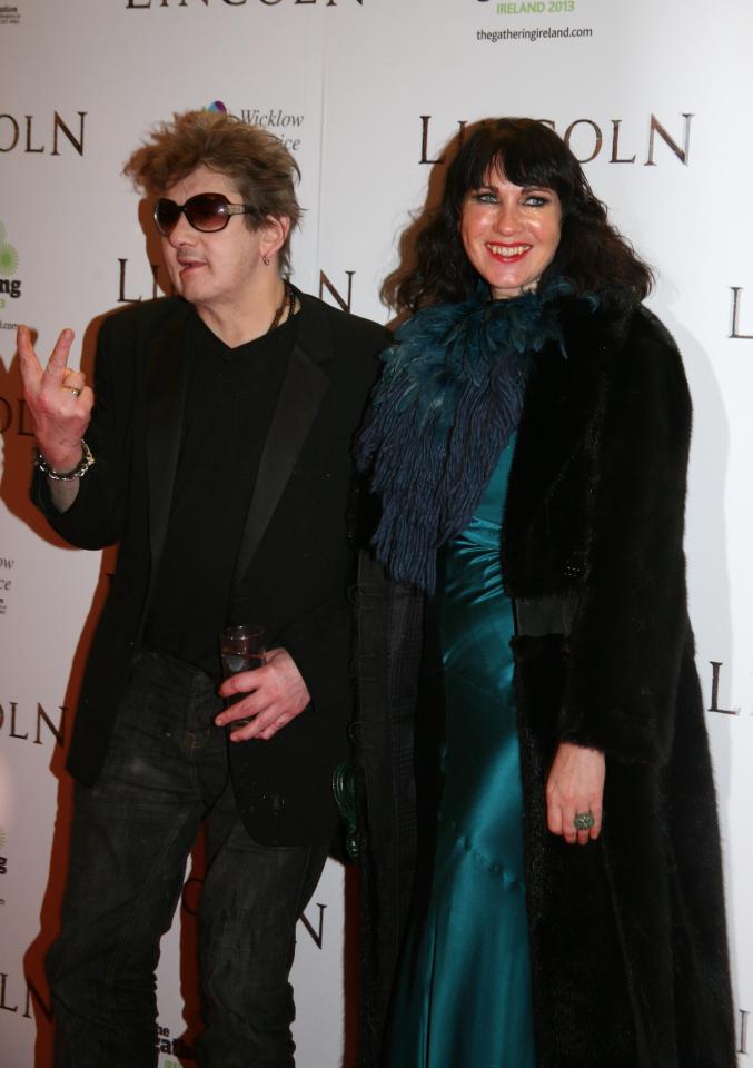 Shane MacGowan and Victoria Mary Clarke at the Lincoln film premiere Savoy Cinema in Dublin in January 2013.