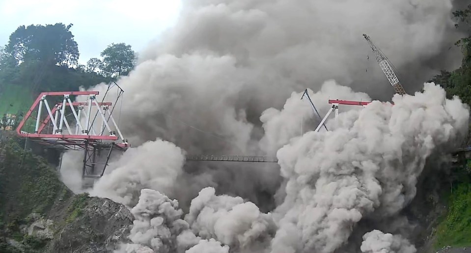 The Gladak Perak Bridge was damaged in the eruption