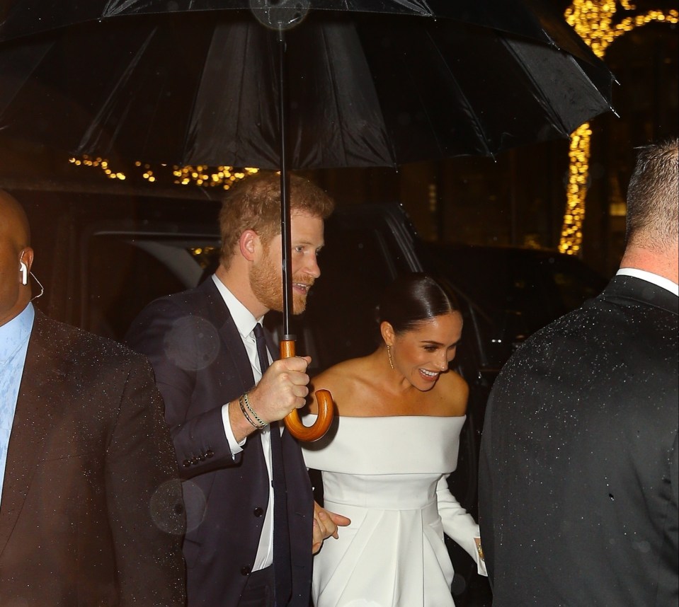 The Royal couple arriving at the award ceremony in New York City