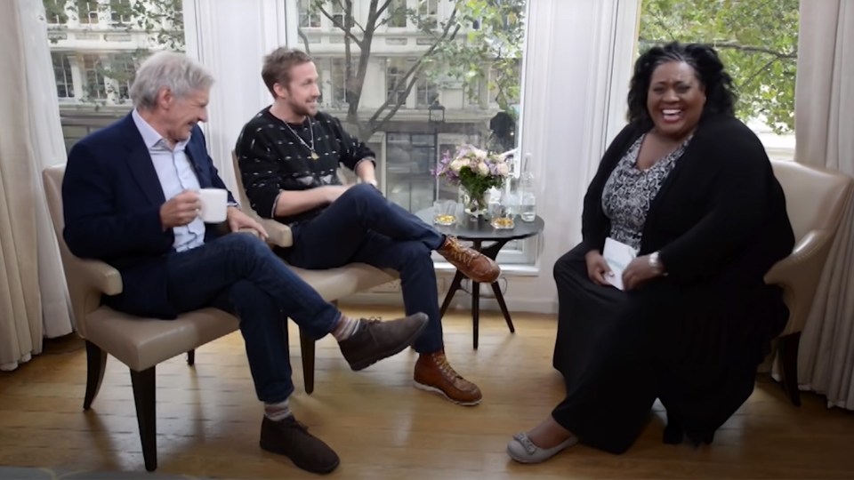 Alison Hammond with Harrison Ford and Ryan Gosling