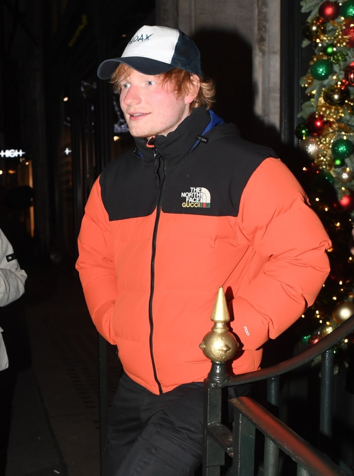 Ed Sheeran made a low-key visit to the New Wimbledon Theatre in West London to support Brenda Edwards in The Spirit Of Pantomime