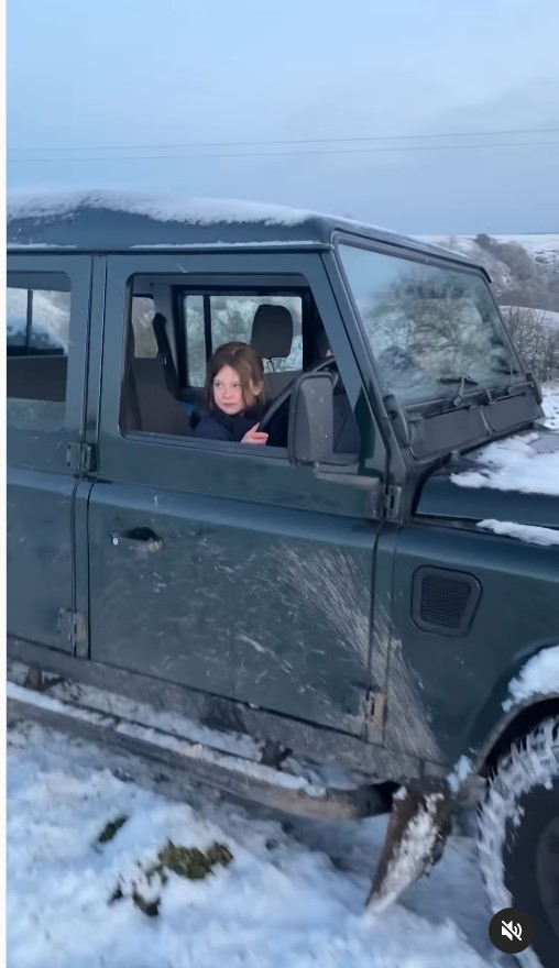 They drove on his farm in the Peak District but received backlash