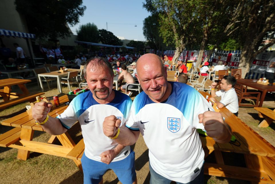 Simon and John Hatter, from Nottingham, match ready in Doha