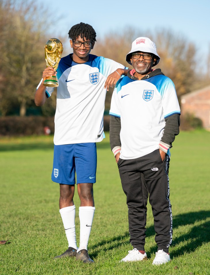 Kylian, 16, with his dad Steeve