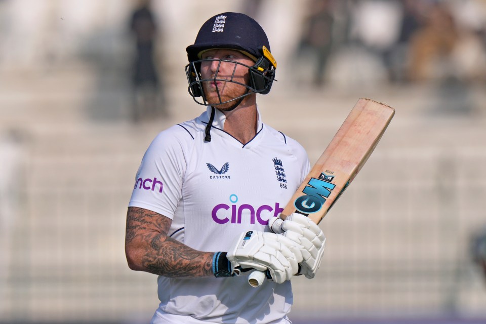 Ben Stokes reacts after being dismissed in the first day of the Second Test