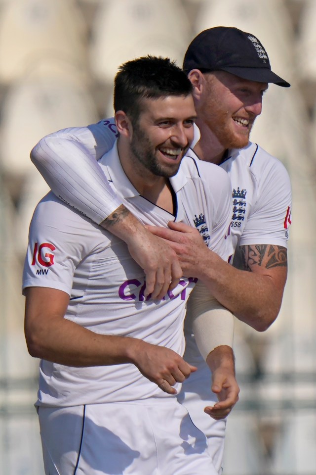 Mark Wood and Ben Stokes celebrate another Test win in Pakistan