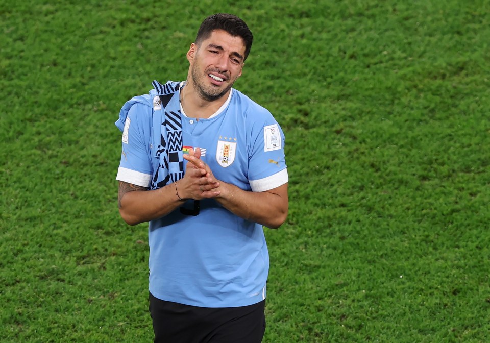 Luis Suarez couldn't hold back the tears after Uruguay were knocked out of the World Cup