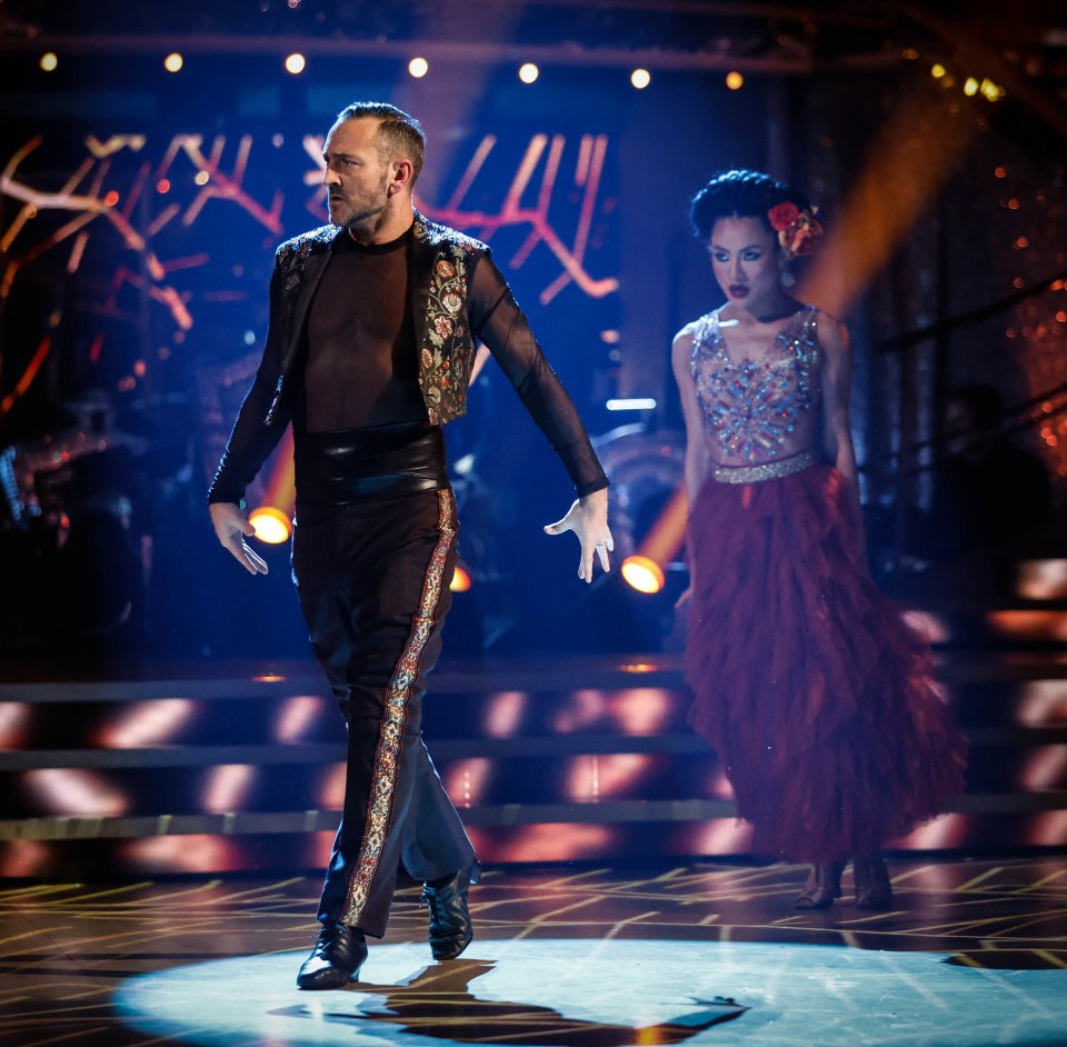 Will Mellor and Nancy Xu during the Strictly Come Dancing live show