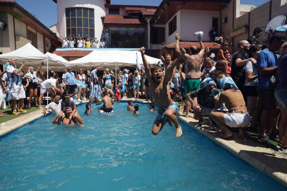 Fans party at the home of the late Argentine legend Maradona in Buenos Aires