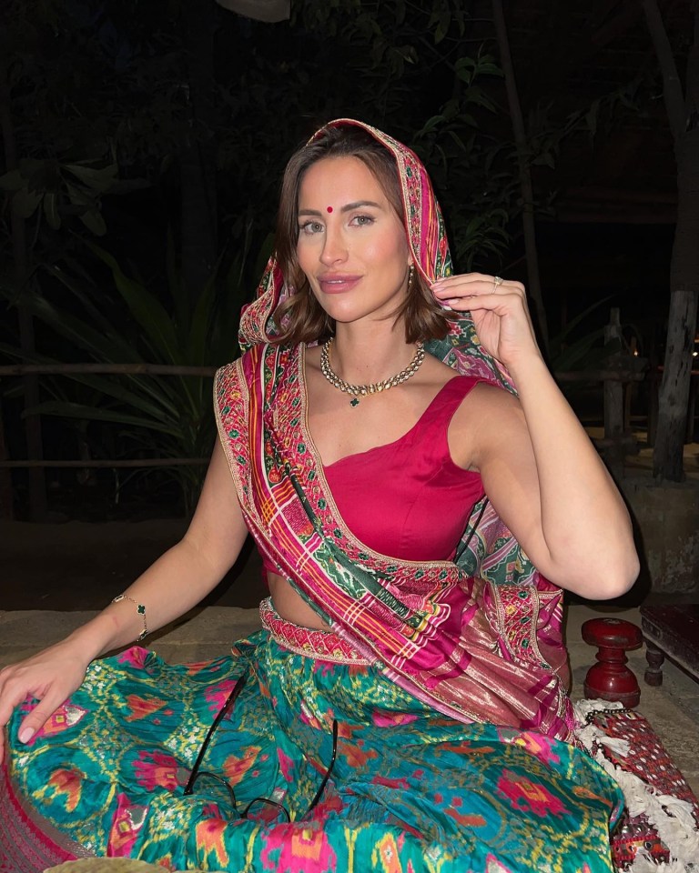 Ferne wore a series of stunning sarees