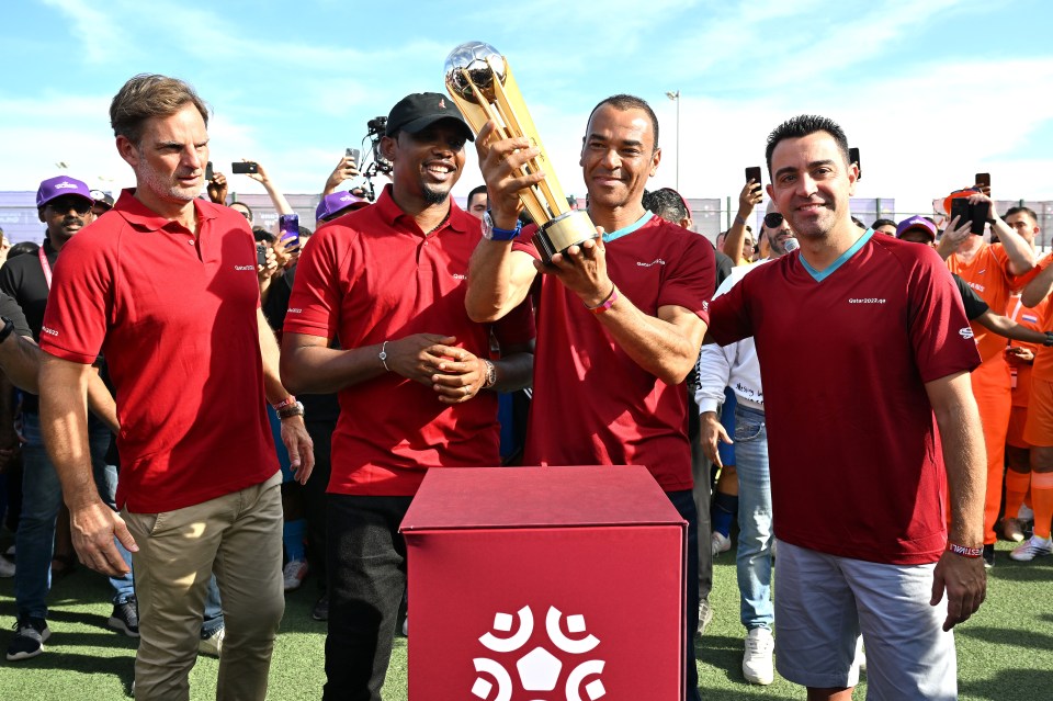 The former striker has been working at the tournament alongside other football legends as a legacy ambassador